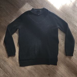 Black knit long sleeve top